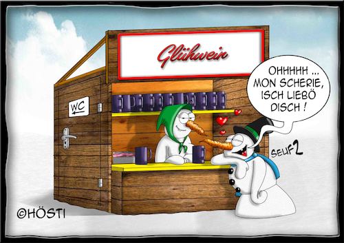 Cartoon: Höstis Die Schneemanns (medium) by Hösti tagged hösti,cartoons,hoesti,stephan,höstermann,schneemann,die,schneemanns,winter,glühwein,frost