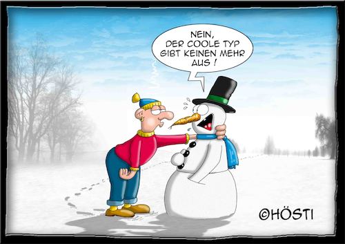 Cartoon: Höstis Die Schneemanns (medium) by Hösti tagged hösti,cartoons,hoesti,stephan,höstermann,schneemann,die,schneemanns,winter,glühwein,frost