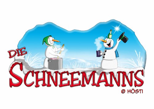 Cartoon: Höstis Die Schneemanns (medium) by Hösti tagged hösti,cartoons,hoesti,stephan,höstermann,schneemann,die,schneemanns,winter,glühwein,frost