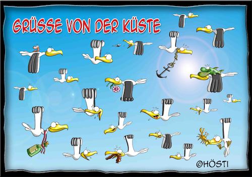 Cartoon: Höstis Emma und Konsorten (medium) by Hösti tagged hösti,cartoons,hoesti,stephan,höstermann,emma,und,konsorten,möwe