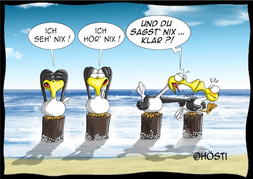 Cartoon: Höstis Emma und Konsorten (medium) by Hösti tagged hösti,cartoons,hoesti,stephan,höstermann,emma,und,konsorten,möwe