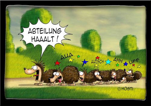 Cartoon: Höstis Ischi Igel (medium) by Hösti tagged hösti,cartoons,hoesti,stephan,höstermann,itschi,igel