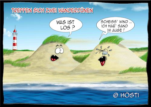 Cartoon: Wanderdünen (medium) by Hösti tagged hoesti,de