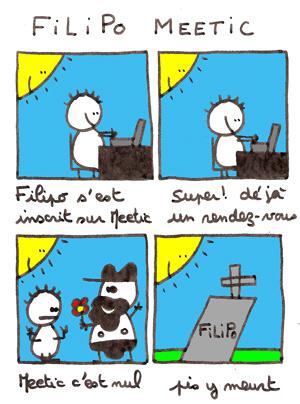 Cartoon: Filipo Meetic (medium) by lpedrocchi tagged humour,filipo,meetic,