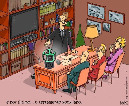 Cartoon: Googlian Last Will (medium) by raim tagged google,digital,will,testament