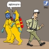 Cartoon: ebola vs legionella (small) by raim tagged ebola,virus,bacteria,legionella