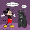 Cartoon: mickey and darth (small) by raim tagged mickey,mouse,darth,vader,disney