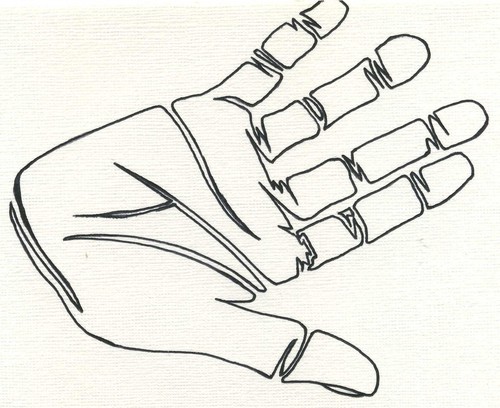 Hand Outline By Claretwayno Nature Cartoon Toonpool