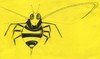 Cartoon: Wasp (small) by claretwayno tagged wasp,sting,stripe,hornet,bee,bumble,yellow,black