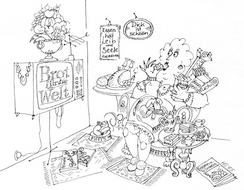 Cartoon: Brot (medium) by Zotto tagged übergewicht,süßigkeiten,nosport