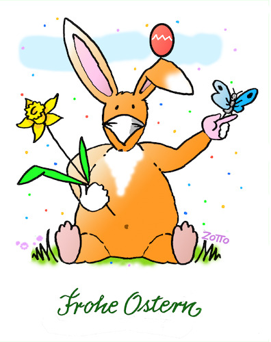 Cartoon: Frohe Ostern (medium) by Zotto tagged kultur,sagen,märchen