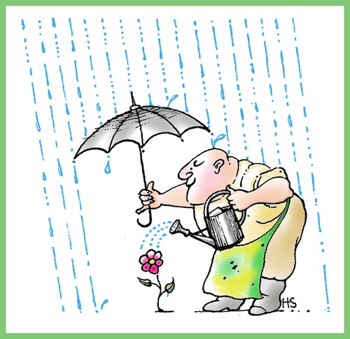 Cartoon: Gärtner (medium) by Zotto tagged artenschutz,saurerregen,naturfreund