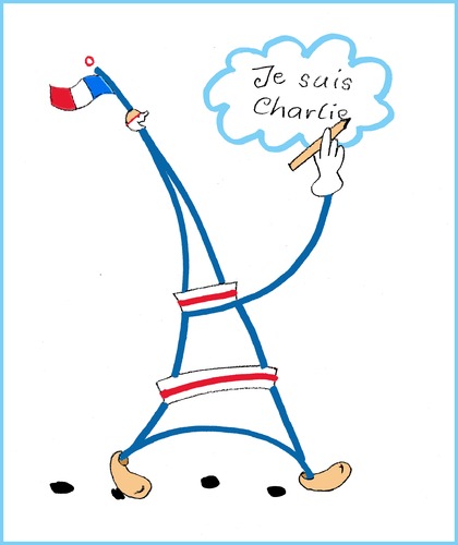 Cartoon: Ganz Paris ist eine Wolke (medium) by Zotto tagged religionen,fanatismus,satire