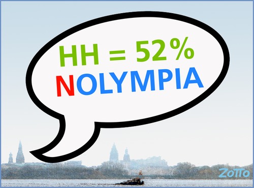 Cartoon: Null Olympia in Hamburg (medium) by Zotto tagged terrorismus,korruption,geld,olympiade