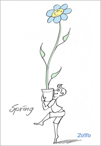 Cartoon: Spring (medium) by Zotto tagged bewegung,energie,lebensfreude