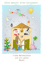 Cartoon: Frohe Festtage (small) by Zotto tagged tannenbaum,kerzen,glaskugeln,krippe,geschenke