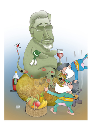 Cartoon: Abuse of religion ! (medium) by Shahid Atiq tagged afghanistan
