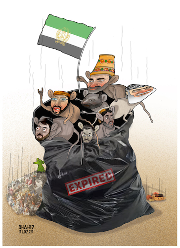 Cartoon: Afghan Warlords! (medium) by Shahid Atiq tagged afghanistan
