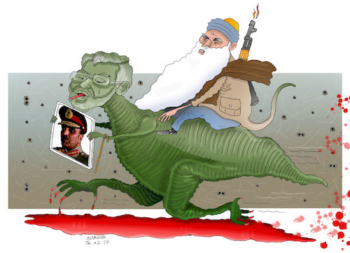 Cartoon: Afghan warlords ! (medium) by Shahid Atiq tagged trump,afghanistan,safi,shahid,bahar,ieba,rayian,isi,pakistan,kabul