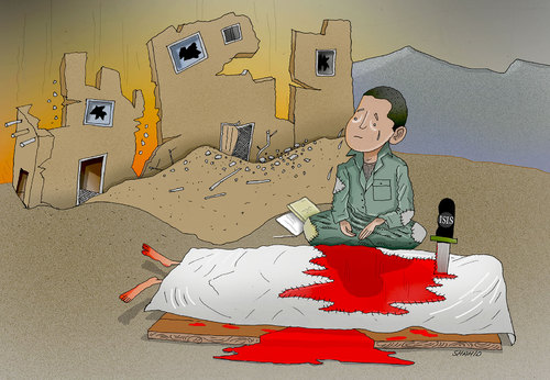 Cartoon: Children in WAR (medium) by Shahid Atiq tagged 0214