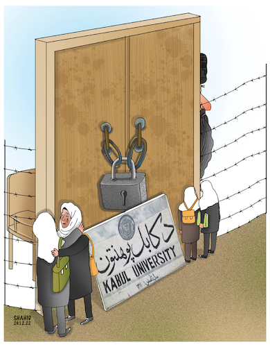 Cartoon: Dark ideology! (medium) by Shahid Atiq tagged afghanistan
