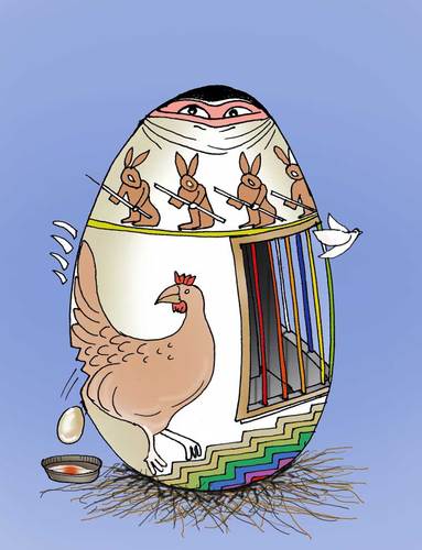 Cartoon: Easter ... (medium) by Shahid Atiq tagged 0112