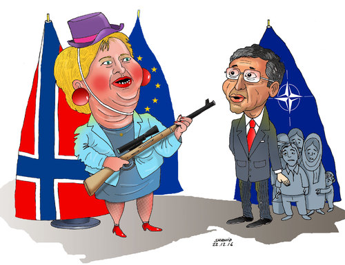 Cartoon: European-migrant-crisis ! (medium) by Shahid Atiq tagged trump,afghanistan,safi,shahid,bahar,ieba,rayian,musa,kart,crni,migrant