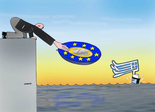 Cartoon: Greece and... (medium) by Shahid Atiq tagged 0120