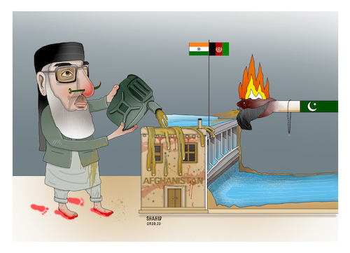 Cartoon: Hekmatyar ! (medium) by Shahid Atiq tagged afganistan