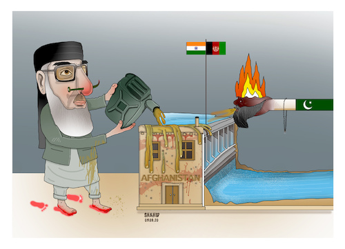 Cartoon: Hekmatyar ! (medium) by Shahid Atiq tagged afganistan
