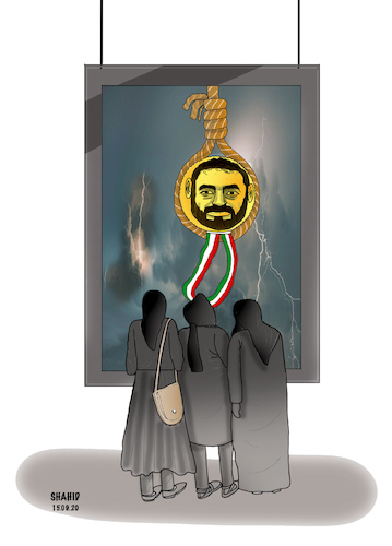 Cartoon: IRAN executes a medalist ! (medium) by Shahid Atiq tagged iran