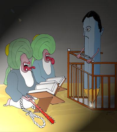 Cartoon: law? (medium) by Shahid Atiq tagged 011,