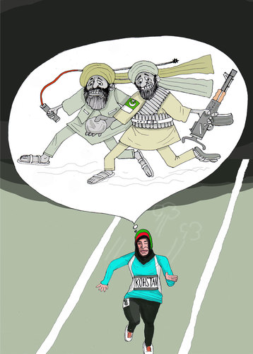 Cartoon: London Olypics (medium) by Shahid Atiq tagged afghanistan