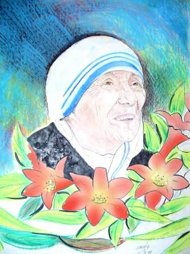 Cartoon: Mother Teresa (medium) by Shahid Atiq tagged 070