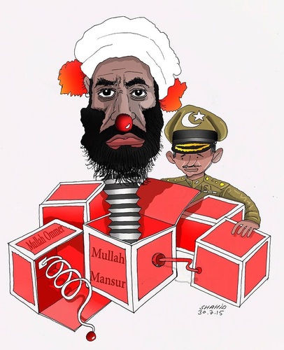 Cartoon: New Taliban Leader (medium) by Shahid Atiq tagged taliban,afghanistan,kabul,mullan,mansur,mullah,ommer