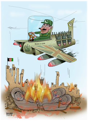 Cartoon: Pakistan attack ! (medium) by Shahid Atiq tagged afghanistan