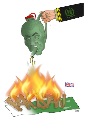 Cartoon: Pakistan in civil war! (medium) by Shahid Atiq tagged pakistan