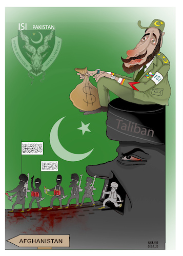 Cartoon: Pakistan state of terror ! (medium) by Shahid Atiq tagged afghanistan