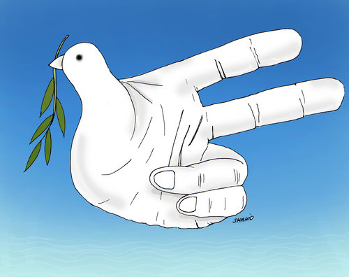 Cartoon: peace (medium) by Shahid Atiq tagged 0127