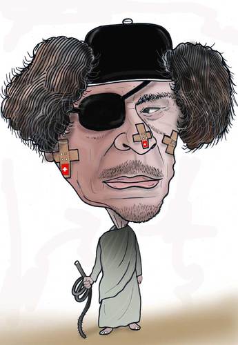 Cartoon: Qaddafi (medium) by Shahid Atiq tagged 0108