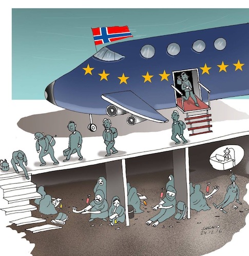 Refugee deportation! By Shahid Atiq | Politics Cartoon | TOONPOOL
