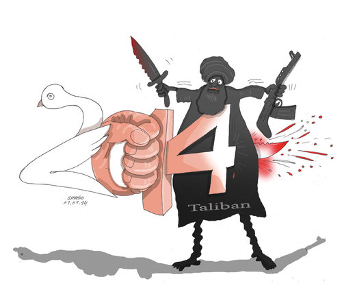 Cartoon: Taliban 2014 (medium) by Shahid Atiq tagged 0186