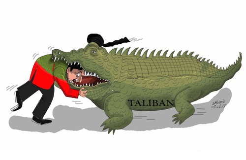 Cartoon: TALIBAN (medium) by Shahid Atiq tagged 0173