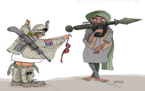 Cartoon: US Frauen Army und taliban (medium) by Shahid Atiq tagged 0163
