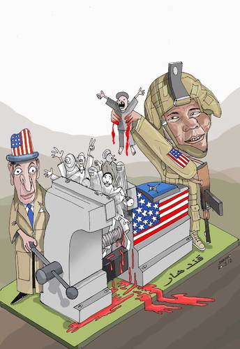 Cartoon: US Soldier killed 16 afghans (medium) by Shahid Atiq tagged us,soldier,killed,16,afghans