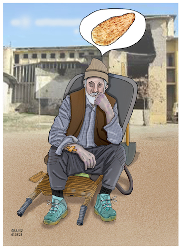 Cartoon: Work and Poverty! (medium) by Shahid Atiq tagged afghanistan