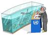 Cartoon: Abdullah in UN (small) by Shahid Atiq tagged afghanistan,kabul,terrorism,taliban