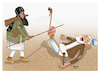 Cartoon: Afghan people under Taliban ! (small) by Shahid Atiq tagged afghanistan