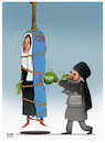 Cartoon: Afghan women in captivity! (small) by Shahid Atiq tagged afghanistan