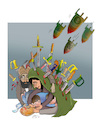 Cartoon: AFGHANS WANT PEACE ! (small) by Shahid Atiq tagged afganistan